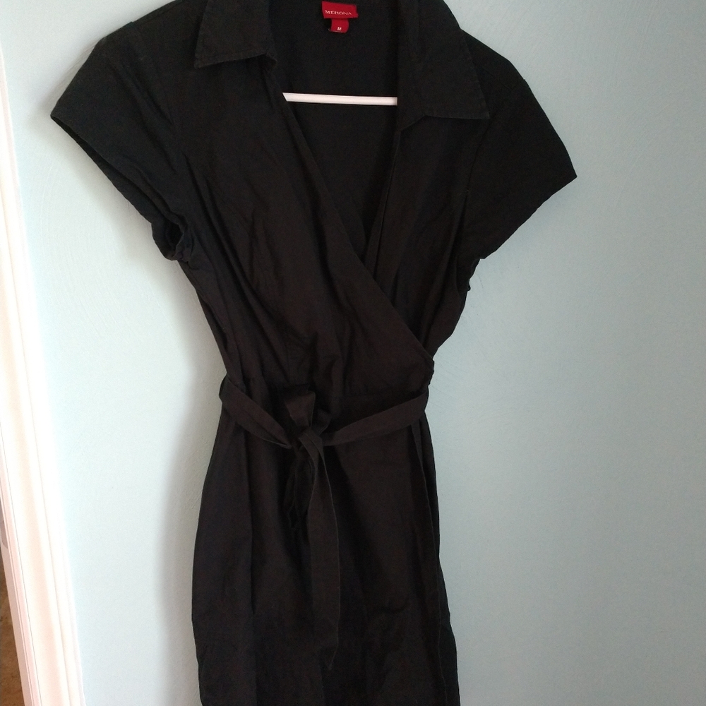 Merona black wrap dress